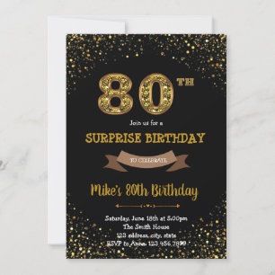 convite para 80 de aniversário de confetti com bri