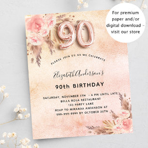 convite para 90 de aniversário de pampas de capa r