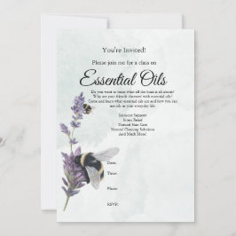 Convite para a Aula de Óleo Essencial de Lavanda e