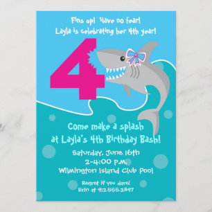 Convite para a Bite de Tubarões - 4ª Festa de An