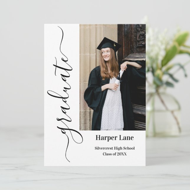 Convite para a Celebração de Conclusão de Curso (Em pé/Frente)