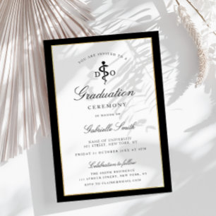 convite para a cerimônia de formatura do DO modern