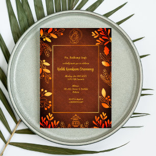 Convite para a Cerimônia Haldi Kumkum