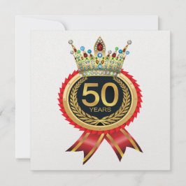 Convite para a Coroa Dourada Elegante 50