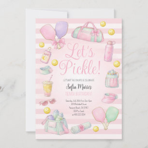 Convite para a Festa Cor-de-Rosa do Pickleball Let