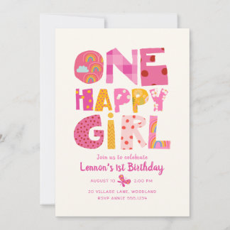 Convite para a Festa de 1º Aniversário da One Happ
