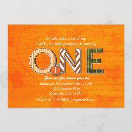 Convite para a festa de 1º aniversário de outono O