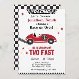 Convite para a Festa de 2 Anos do Carro Vermelho d