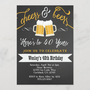 Convite para a Festa de Aniversário de 40 anos Che