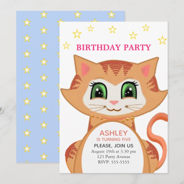Convite para a Festa de Aniversário de 5 anos do G (Frente/Verso)