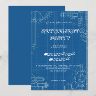 Convite para a festa de aposentadoria do engenheir