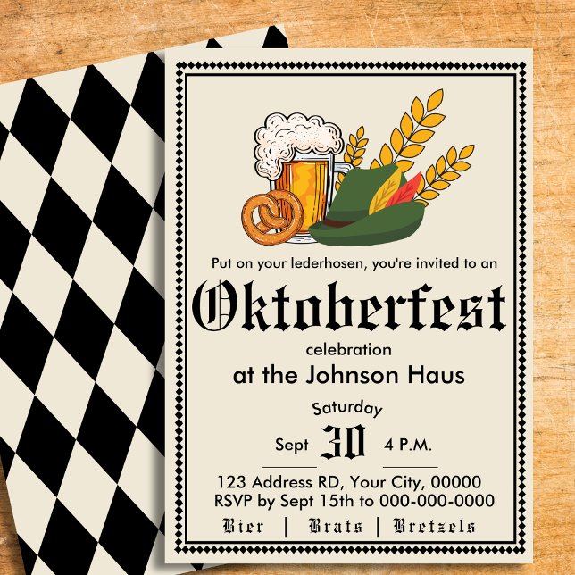 Convite para a Festa de Cerveja Alemã do Oktoberfe (Criador carregado)