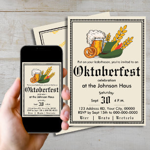 Convite para a Festa de Cerveja Alemã do Oktoberfe