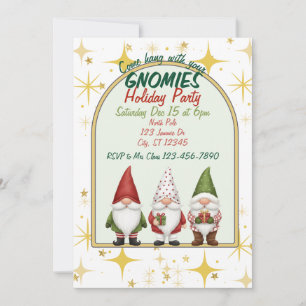 Convite para a Festa de Fim de Ano com seus Gnomos
