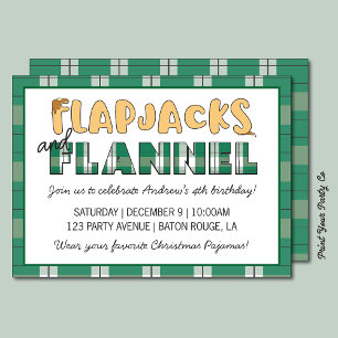 Convite para a Festa de Flapjacks e Flanela