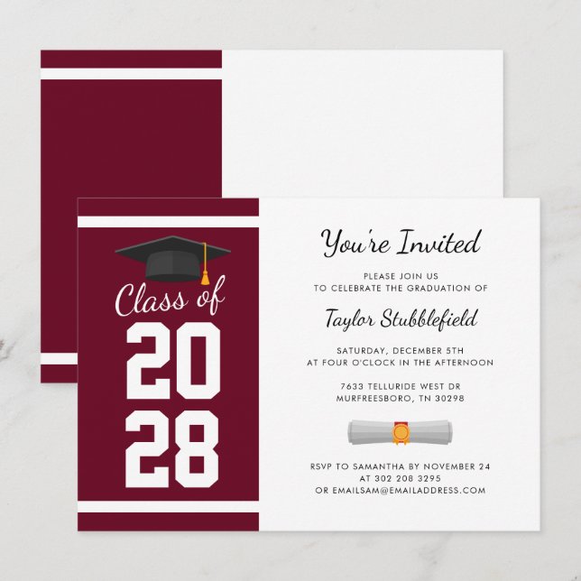Convite para a Festa de Formatura da Turma de 2026 (Frente/Verso)