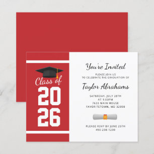 Convite para a Festa de Formatura Vermelha da Turm
