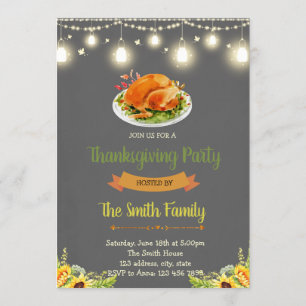 convite para a festa de Friendsgiving