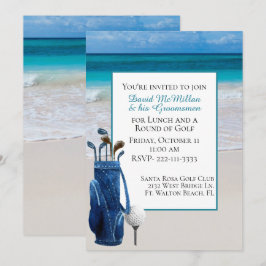 Convite para a Festa de Golfe do Noivo na Praia Br