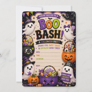 Convite para a Festa de Halloween Boo Bash