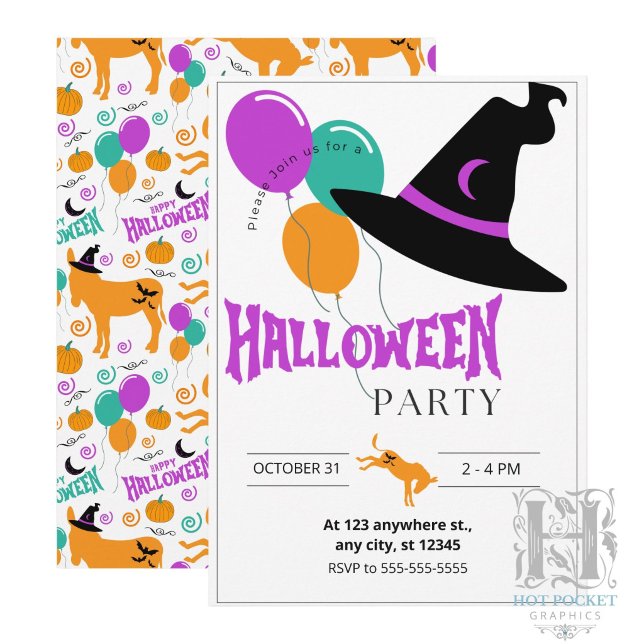 Convite para a Festa de Halloween do Burro (Criador carregado)