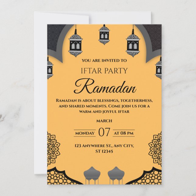 Convite para a Festa de Iftar do Ramadão (Frente)