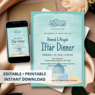 Convite para a Festa de Iftar do Ramadão na Mesqui