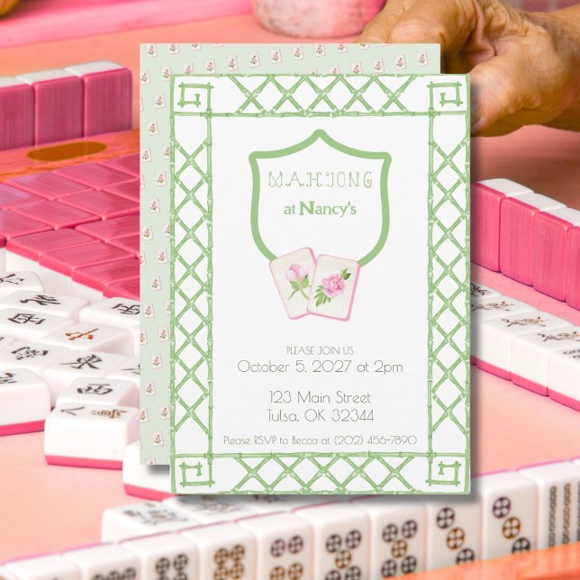 Convite para a Festa de Mahjong, Bambu da Flor Ver (Criador carregado)