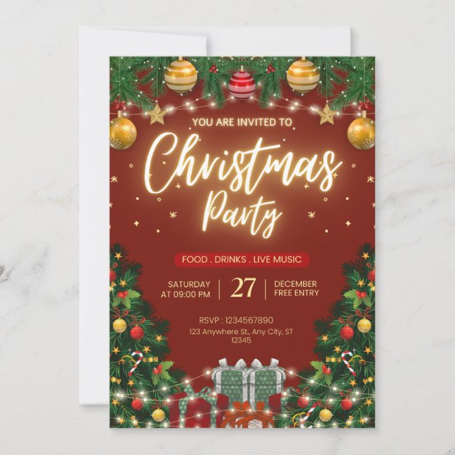 Convite para a Festa de Natal (Frente)