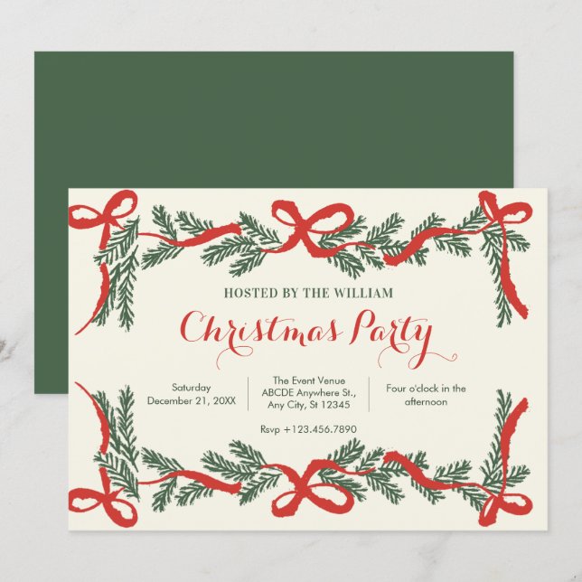 Convite para a Festa de Natal (Frente/Verso)