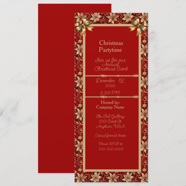 Convite para a Festa de Natal da Empresa (Frente/Verso)