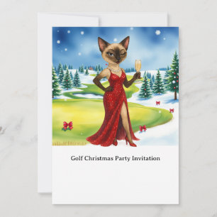 Convite para a festa de Natal de GOLF para amantes