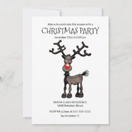Convite para a Festa de Natal de Rudolph