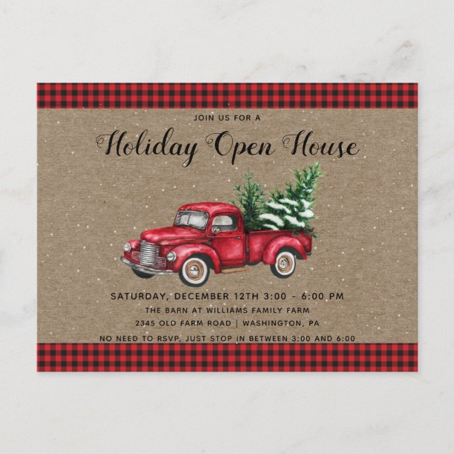 Convite para a Festa de Natal do Caminhão e Árvore (Frente)