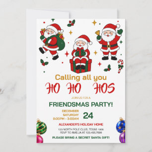 Convite para a Festa de Natal do Santa dos Amigos