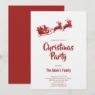 Convite para a Festa de Natal do Trenó do Papai No