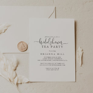 Convite para a Festa de Tea Party do Chá de panela