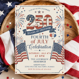 Convite para a Festa do 250º Aniversário dos EUA