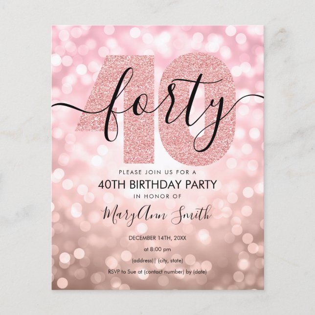 Convite para a festa do aniversário de 40 anos Dou (Frente)