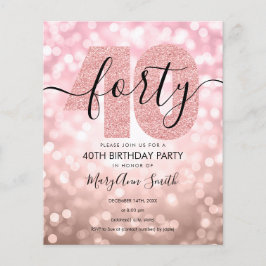 Convite para a festa do aniversário de 40 anos Dou