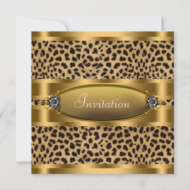 Convite para a Festa do Leopardo de Ouro Negro (Frente)