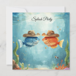 Convite para a Festa do Peixe do Cowboy do Texas