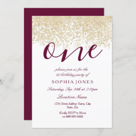 Convite para a festa do primeiro aniversario Doura