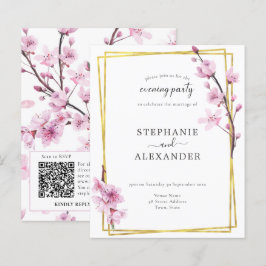Convite para a Festa Noturna do Código QR da Flor