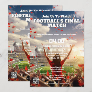 Convite para a Final de Futebol Triunfo de Touchdo