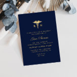 Convite para a formatura de uma escola de enfermag<br><div class="desc">Um design de folha azul elegante. Você pode personalizar este modelo de convite de formatura com seus próprios detalhes. Você pode alterar as cores,  o texto,  o texto e outros recursos.</div>