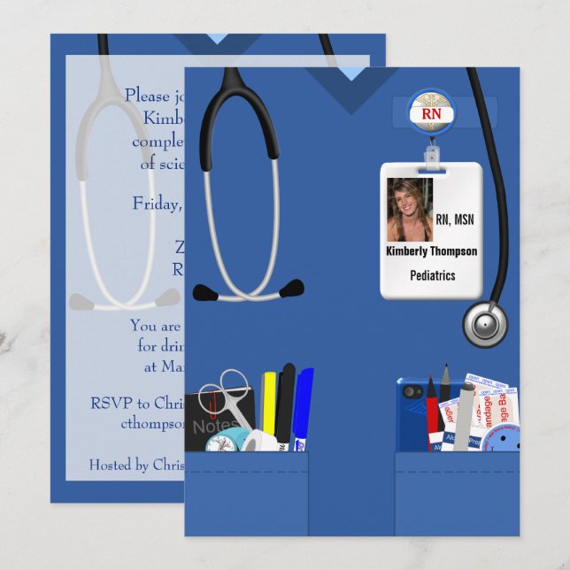 Convite para a graduação de enfermagem (Frente/Verso)