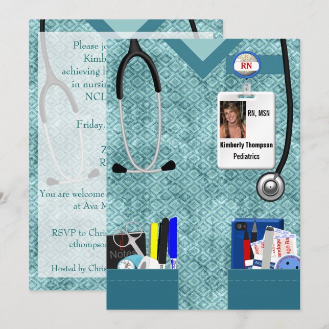 Convite para a graduação de enfermagem (Frente/Verso)