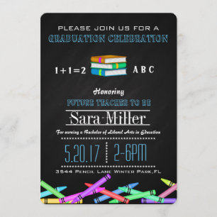Convite para a graduação de professores Crayon &