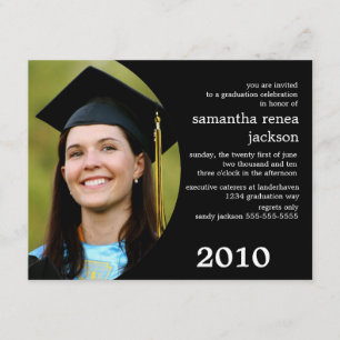 Convite para a graduação do Dreamer futuro (preto)